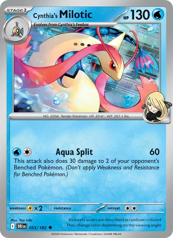 Carte Pokémon Cynthia's Milotic 053/182 Destined Rivals