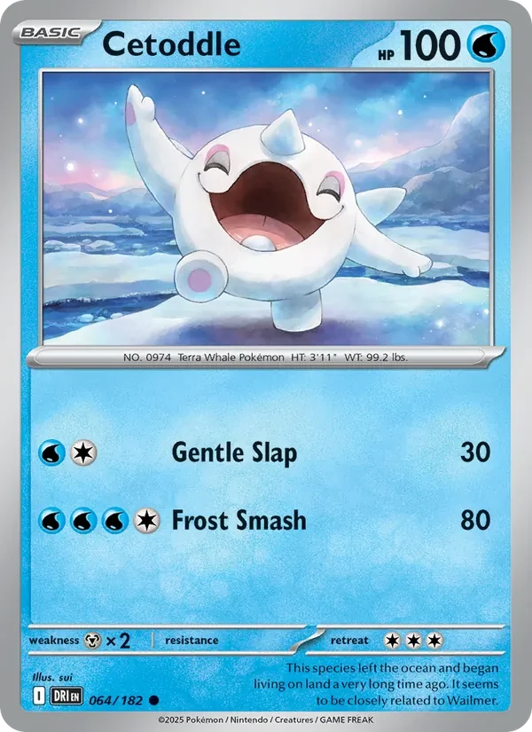 Cetoddle 064/182 Destined Rivals Pokémon card
