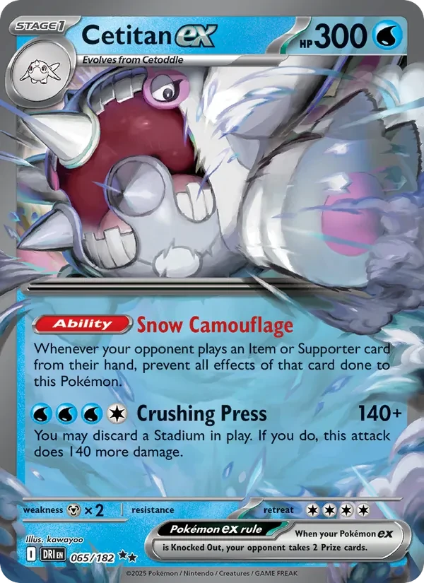 Cetitan ex 065/182 Destined Rivals Pokémon Karte