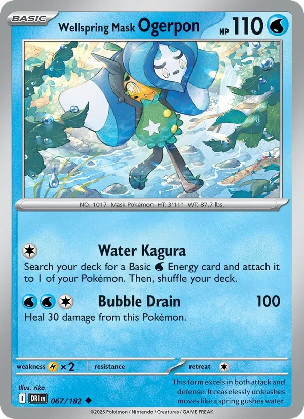 Wellspring Mask Ogerpon 067/182 Destined Rivals Pokémon card