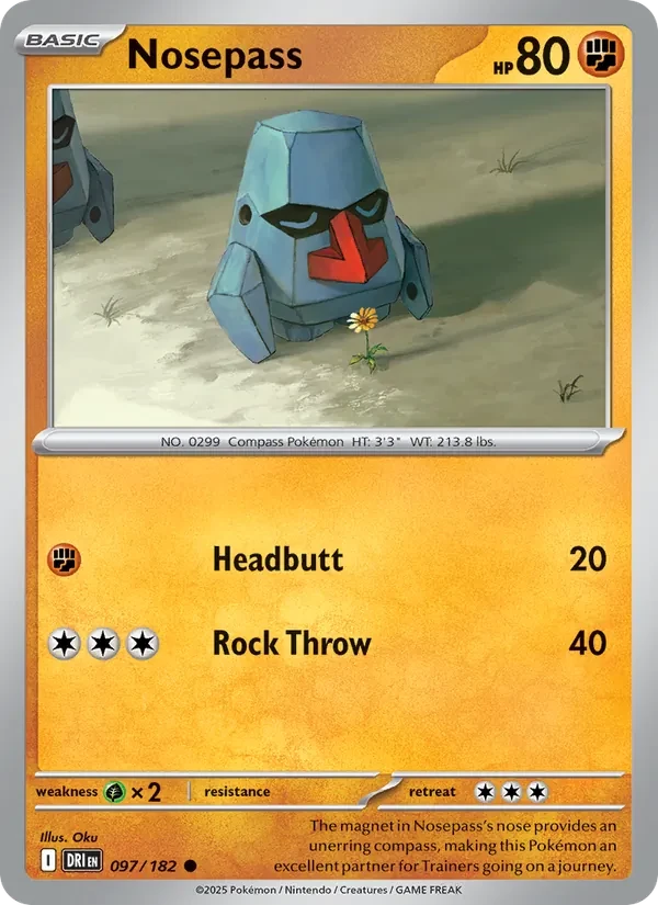 Nosepass 097/182 Destined Rivals Pokémon card