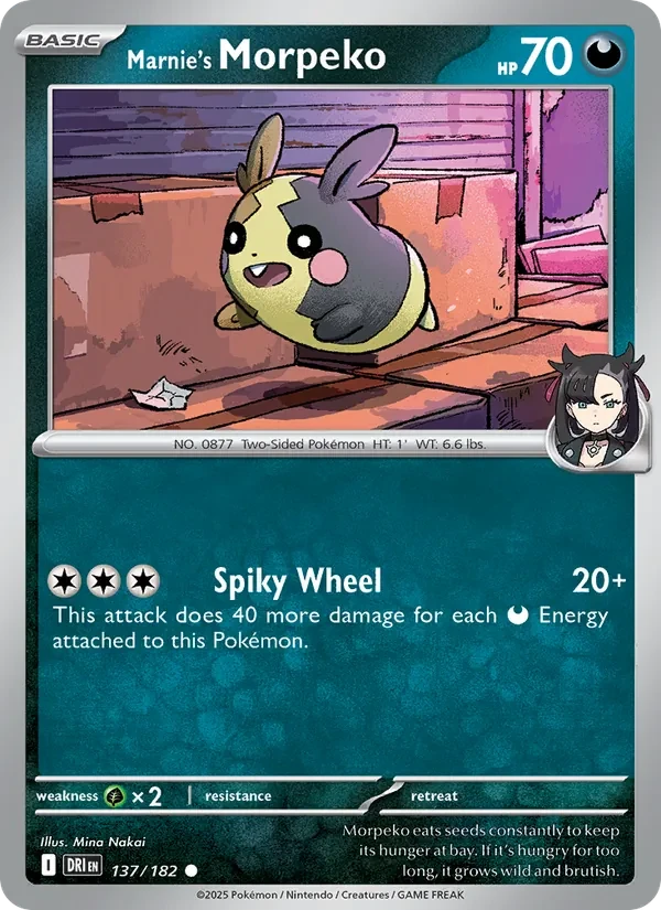 Marnie's Morpeko 137/182 Destined Rivals Pokémon Karte