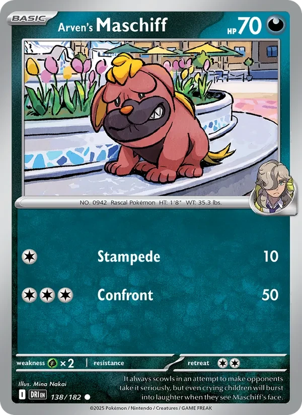 Arven's Maschiff 138/182 Destined Rivals Pokémon card
