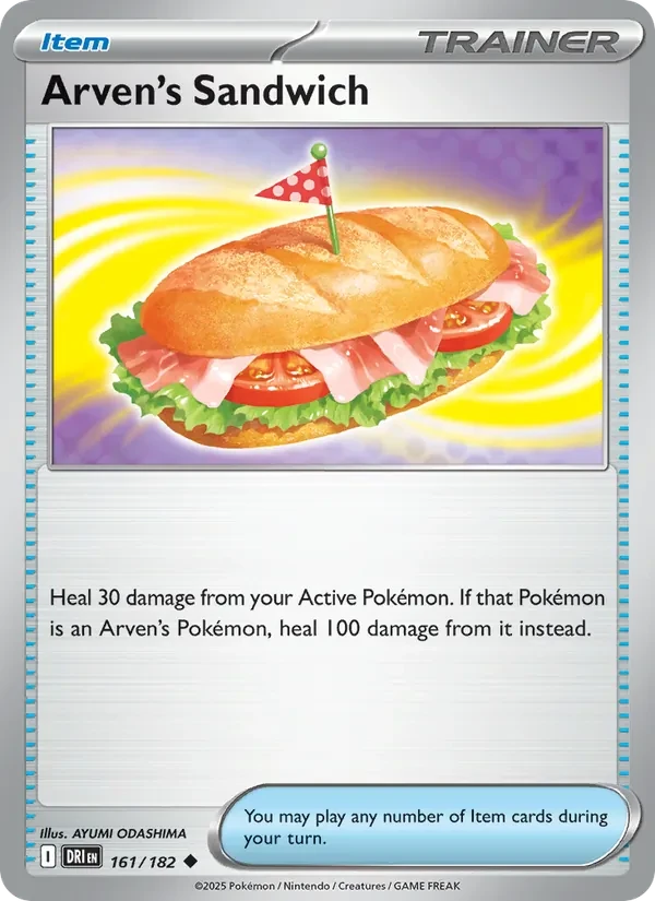 Carta Pokémon Arven's Sandwich 161/182 Destined Rivals