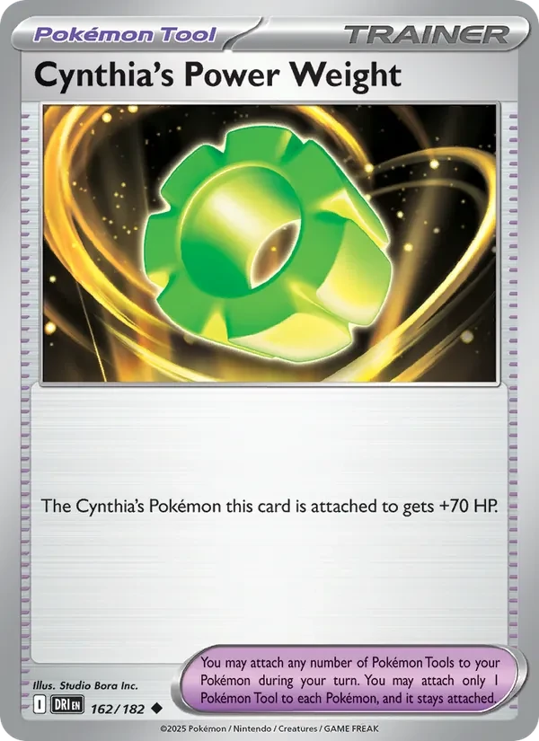 Cynthia's Power Weight 162/182 Destined Rivals Pokémon kaart