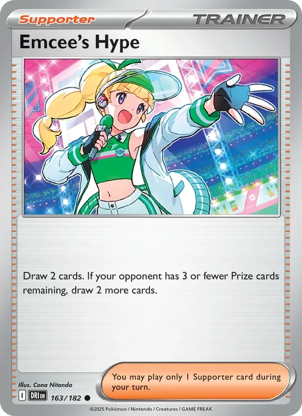 Emcee's Hype 163/182 Destined Rivals Pokémon card