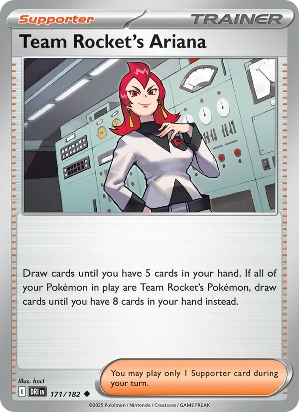 Team Rocket's Ariana 171/182 Destined Rivals Pokémon kaart
