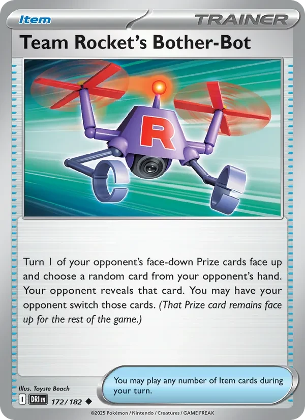Carte Pokémon Team Rocket's Bother-Bot 172/182 Destined Rivals