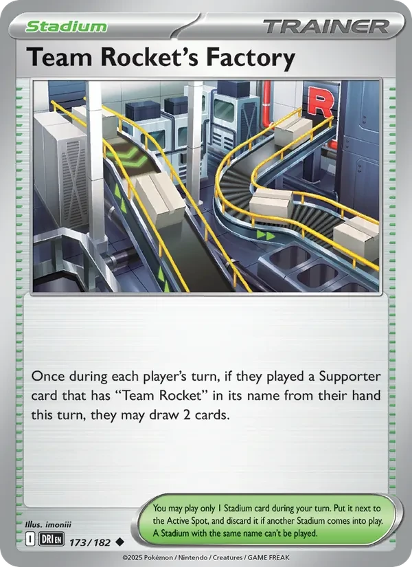 Team Rocket's Factory 173/182 Destined Rivals Pokémon card