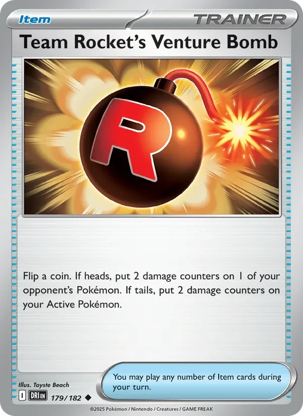 Carte Pokémon Team Rocket's Venture Bomb 179/182 Destined Rivals