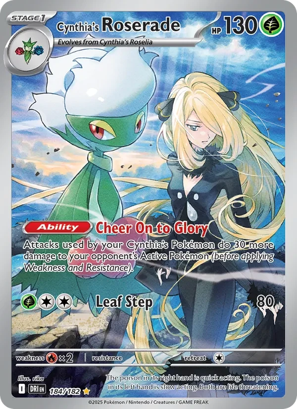 Cynthia's Roserade 184/182 Destined Rivals Pokémon Karte
