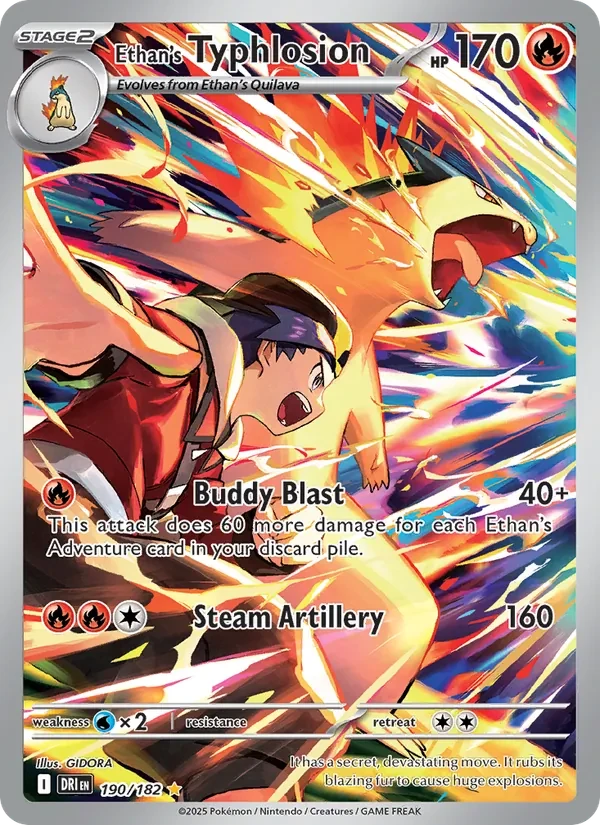 Ethan's Typhlosion 190/182 Destined Rivals Pokémon Karte