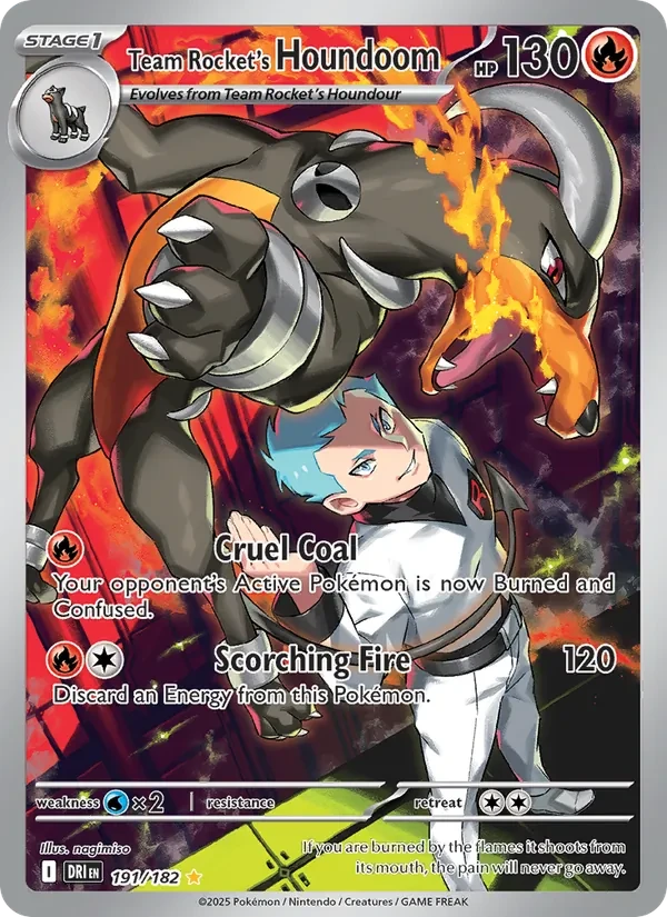 Team Rocket's Houndoom 191/182 Destined Rivals Pokémon card