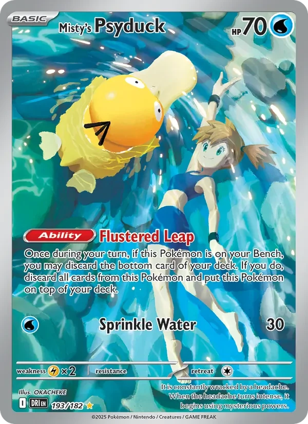 Misty's Psyduck 193/182 Destined Rivals Pokémon Karte
