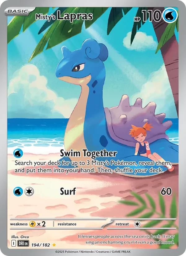 Carte Pokémon Misty's Lapras 194/182 Destined Rivals
