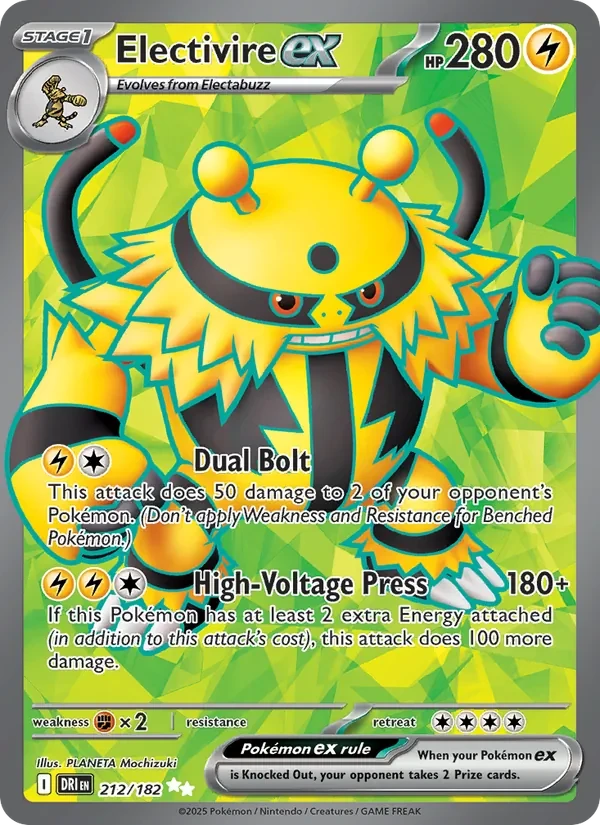 Electivire ex 212/182 Destined Rivals Pokémon card