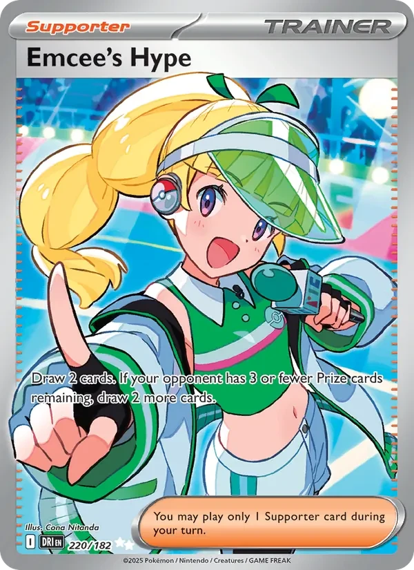 Emcee's Hype 220/182 Destined Rivals Pokémon Karte