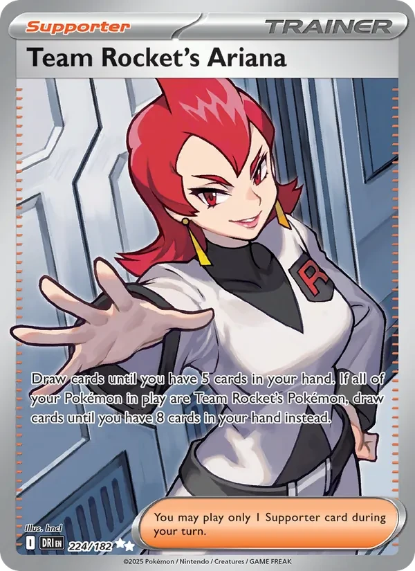 Team Rocket's Ariana 224/182 Destined Rivals Pokémon card