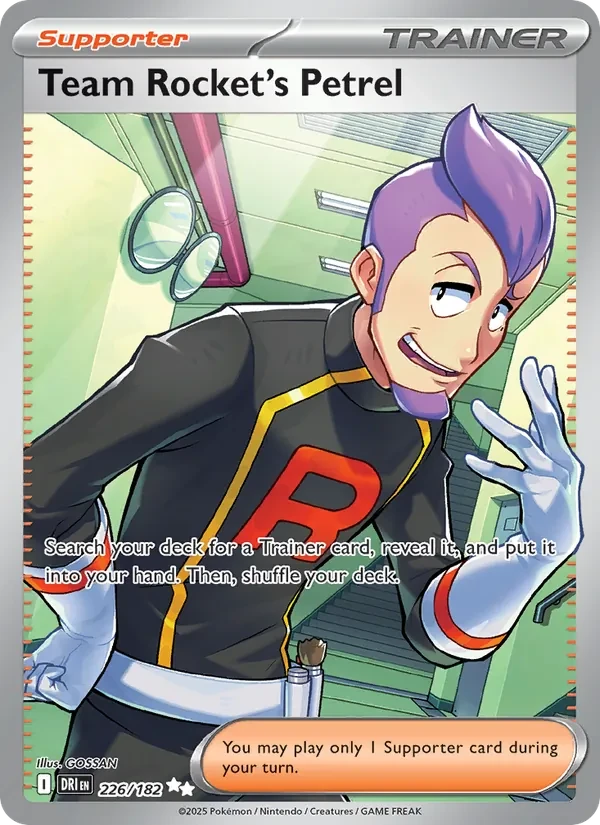 Team Rocket's Petrel 226/182 Destined Rivals Pokémon Karte