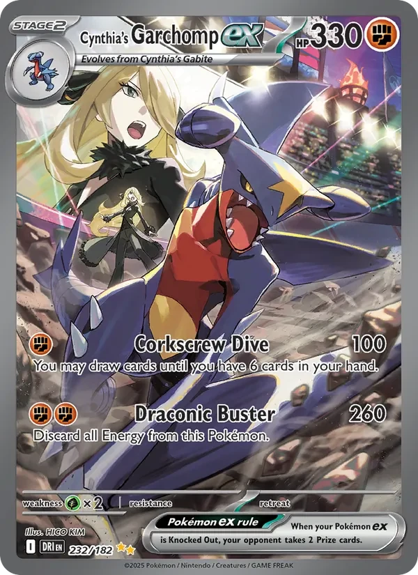 Cynthia's Garchomp ex 232/182 Destined Rivals Pokémon card