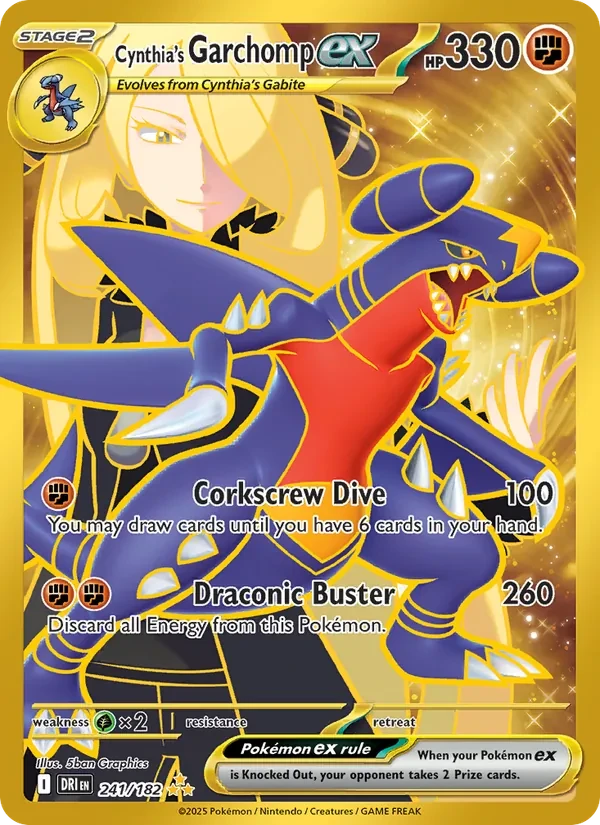 Carte Pokémon Cynthia's Garchomp ex 241/182 Destined Rivals
