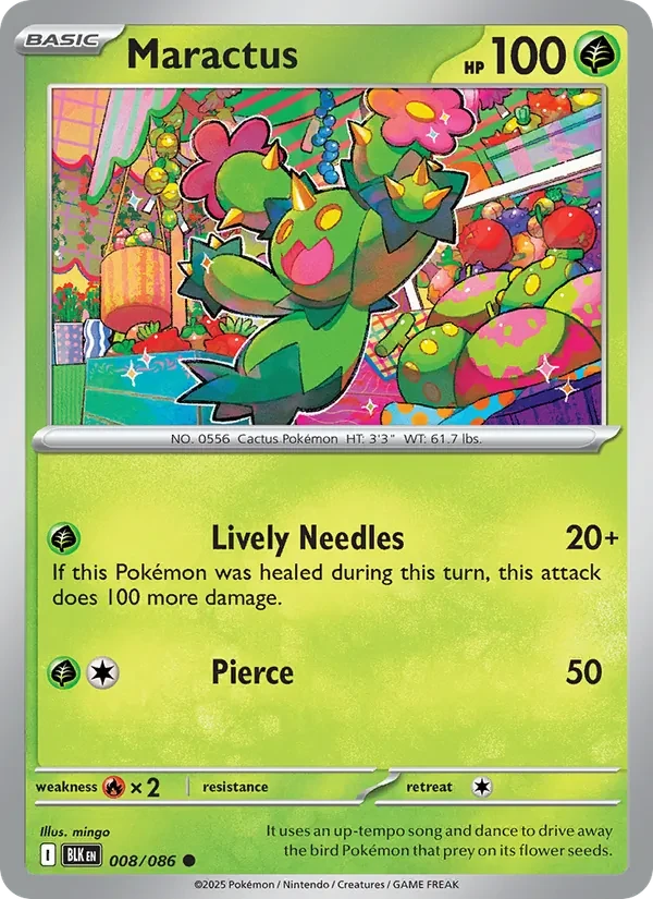 Maractus 008/86 Black Bolt Pokémon card