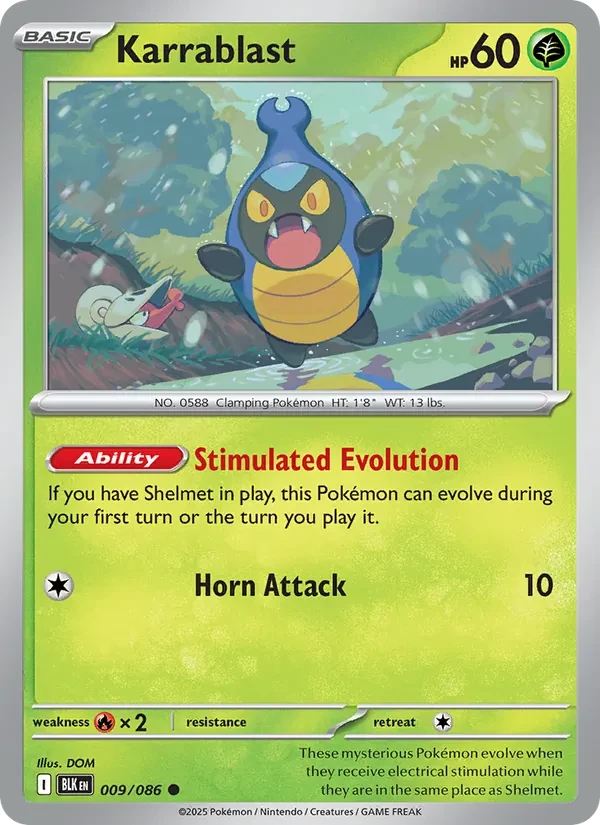 Karrablast 009/86 Black Bolt Pokémon card