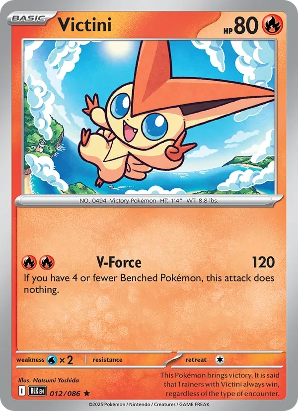 Victini 012/86 Black Bolt Pokémon card