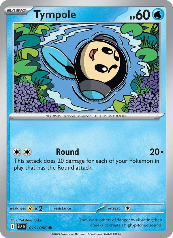 Tympole 019/86 Black Bolt Pokémon Karte