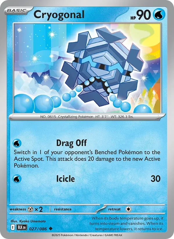 Cryogonal 027/86 Black Bolt Pokémon card