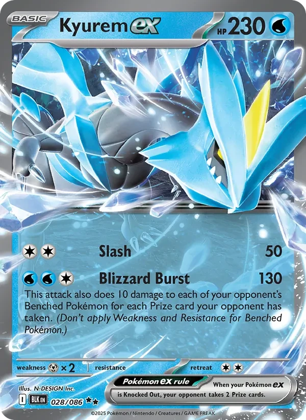 Kyurem ex 028/86 Black Bolt Pokémon card