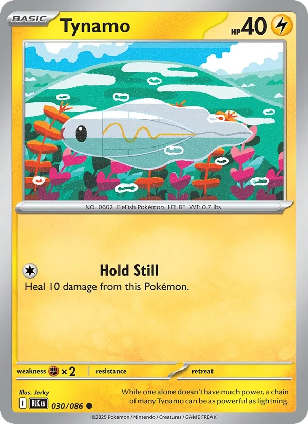 Tynamo 030/86 Black Bolt Pokémon card