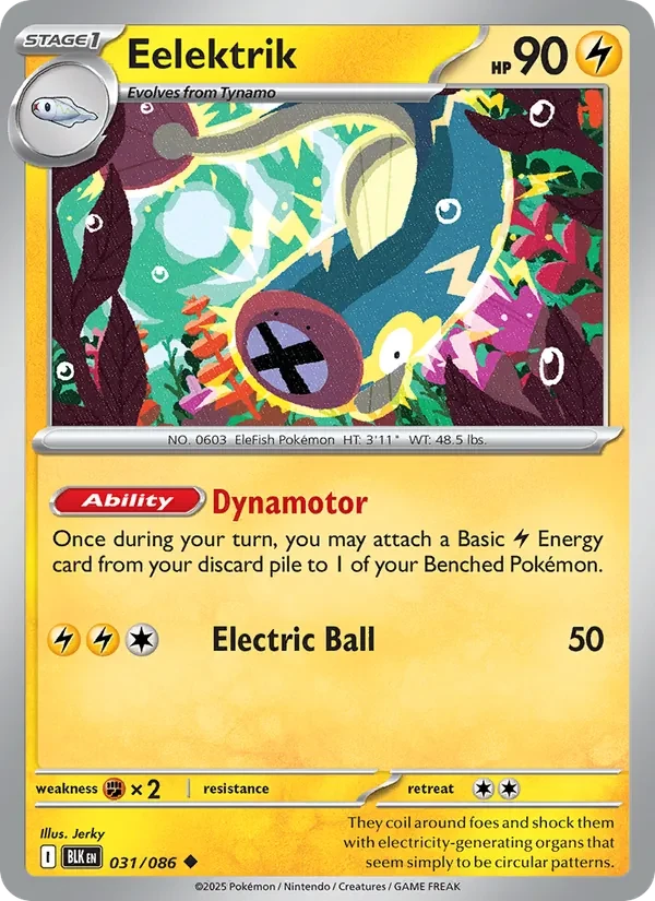 Eelektrik 031/86 Black Bolt Pokémon card