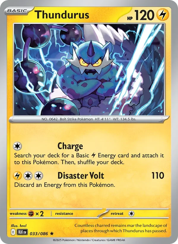 Thundurus 033/86 Black Bolt Pokémon card