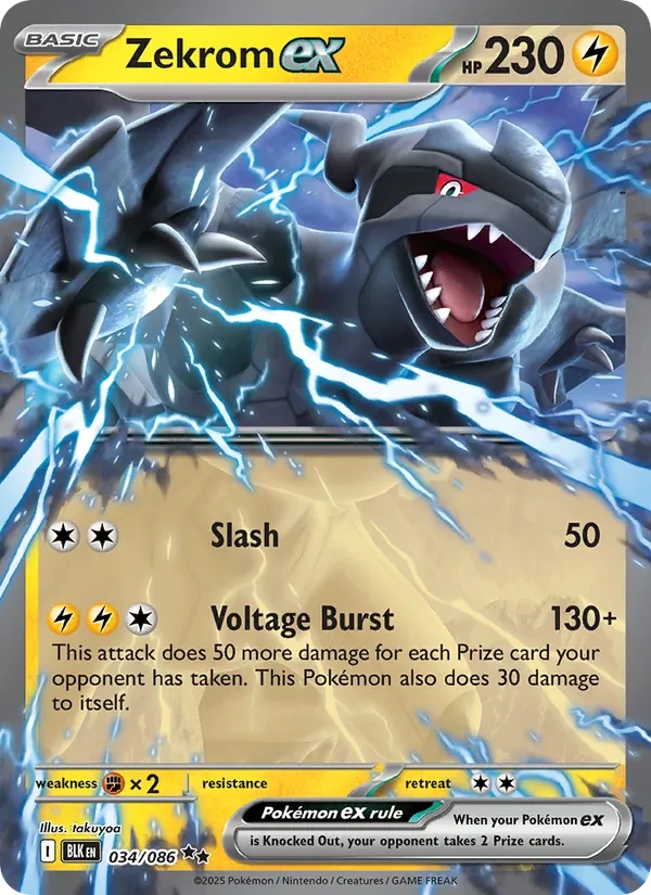 Zekrom ex 034/86 Black Bolt Pokémon card