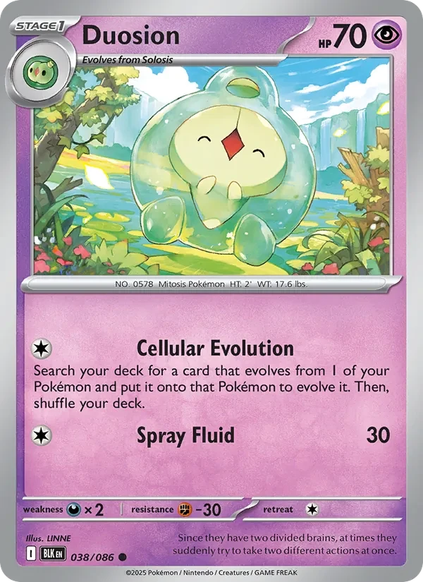 Duosion 038/86 Black Bolt Pokémon card