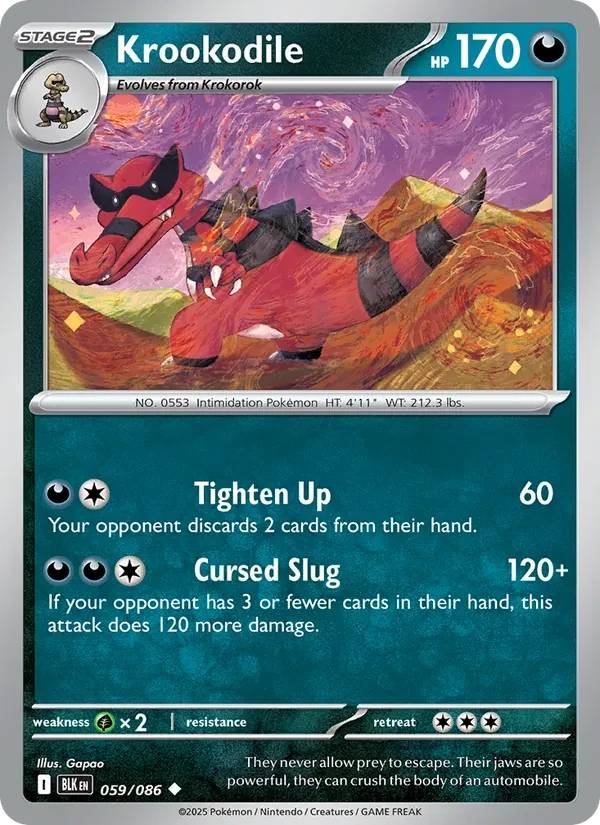 Krookodile 059/86 Black Bolt Pokémon card