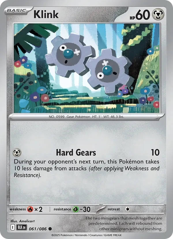 Klink 061/86 Black Bolt Pokémon card