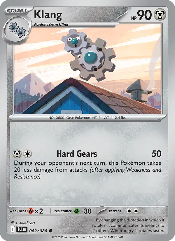 Klang 062/86 Black Bolt Pokémon card
