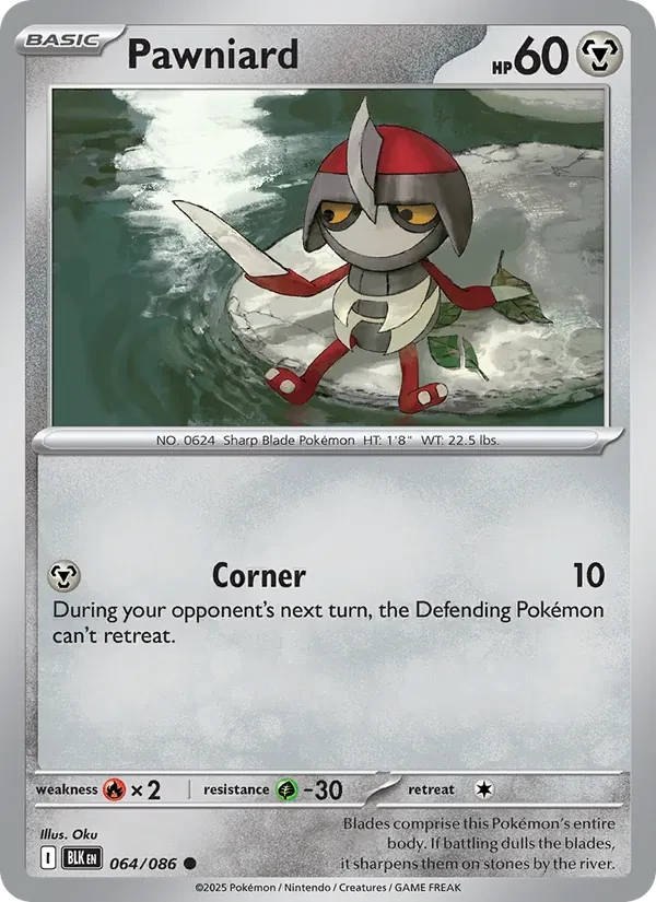 Pawniard 064/86 Black Bolt Pokémon card