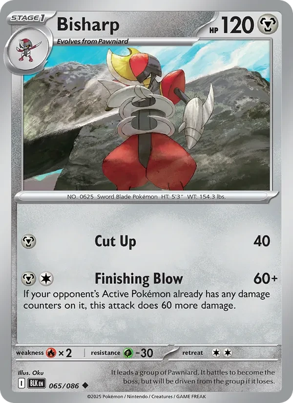 Bisharp 065/86 Black Bolt Pokémon card