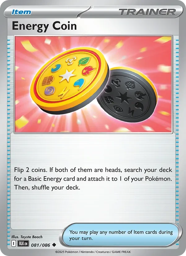 Energy Coin 081/86 Black Bolt Pokémon card