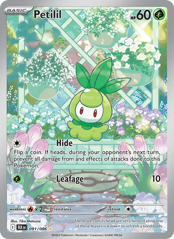 Petilil 091/86 Black Bolt Pokémon card