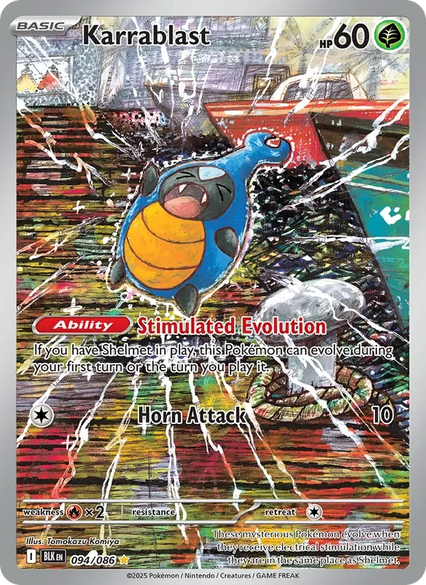 Karrablast 094/86 Black Bolt Pokémon card
