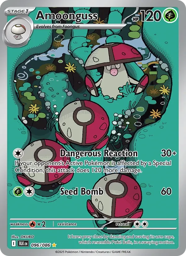 Amoonguss 096/86 Black Bolt Pokémon card