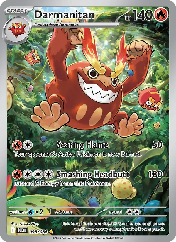 Darmanitan 098/86 Black Bolt Pokémon card