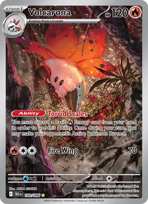 Volcarona 100/86 Black Bolt Pokémon card
