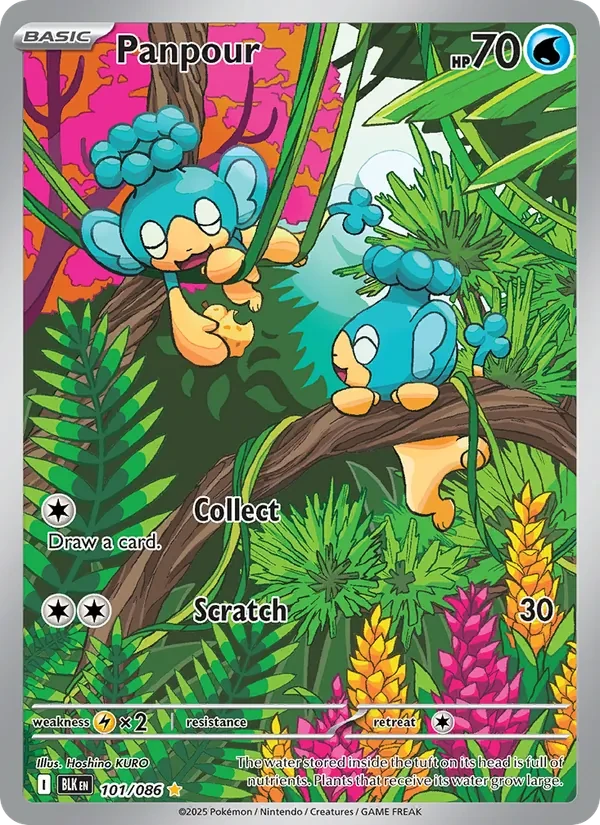 Panpour 101/86 Black Bolt Pokémon card
