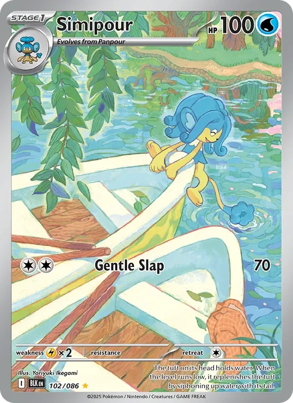 Simipour 102/86 Black Bolt Pokémon card