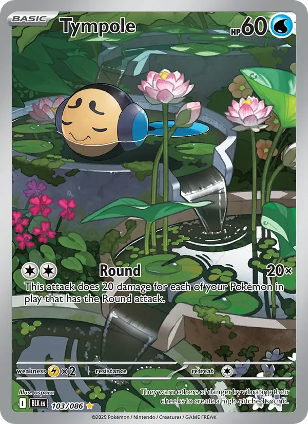 Tympole 103/86 Black Bolt Pokémon card